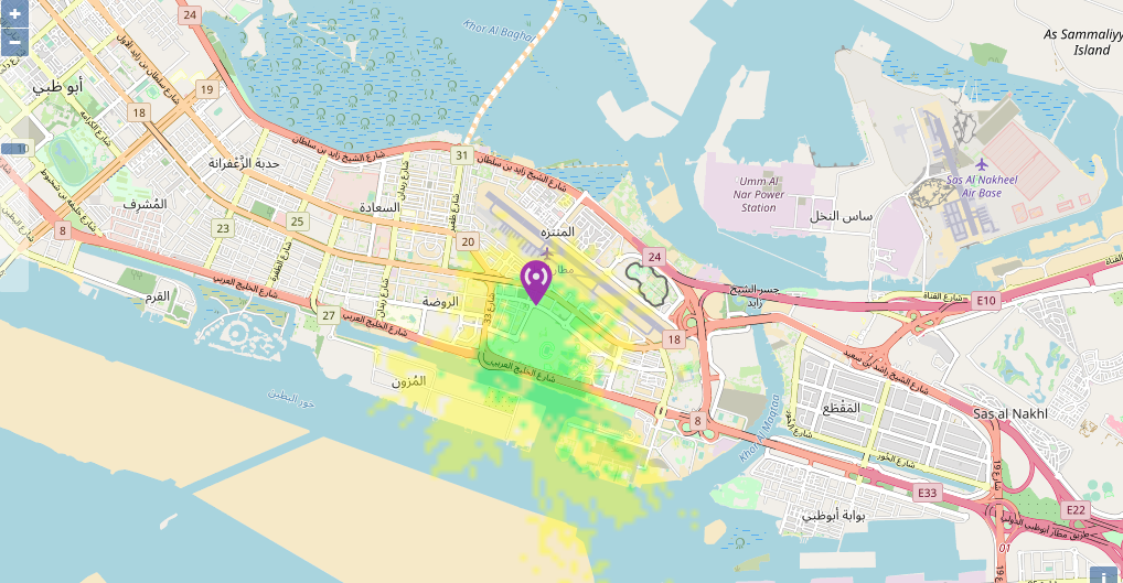 FM Transmission Coverage at Zayed Sport City Stadium